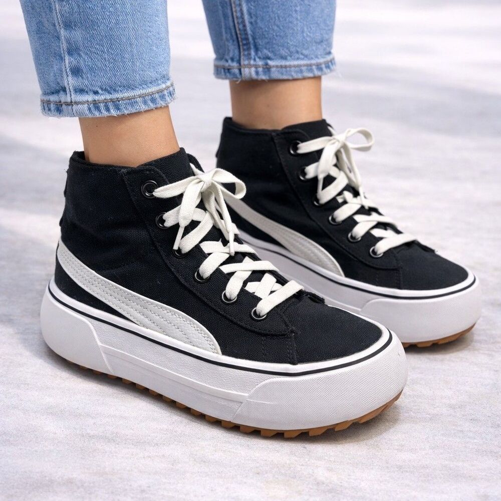 PUMA High Top Black Kaia Platform Sneaker 38410801-03 Women’s US Size 6